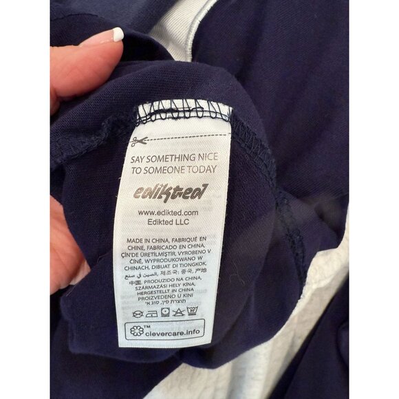 Edikted 80 Oversize Long Sleeve Cotton Graphic T-Shirt - Size S - Picture 8 of 9